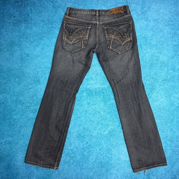 Vintage Y2K Request Jeans Men’s 32x34 Straight Leg Dark Wash Denim Stitched 2000 - Picture 13 of 16